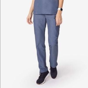 Figs heather denim scrub pant